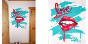 graffiti love i love you fresque decoration graffiti savoie graffeur savoie