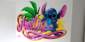 graffiti stitch tag chambre street art decoration chambre enfant ado peinture murale savoie haute savoie suisse geneve